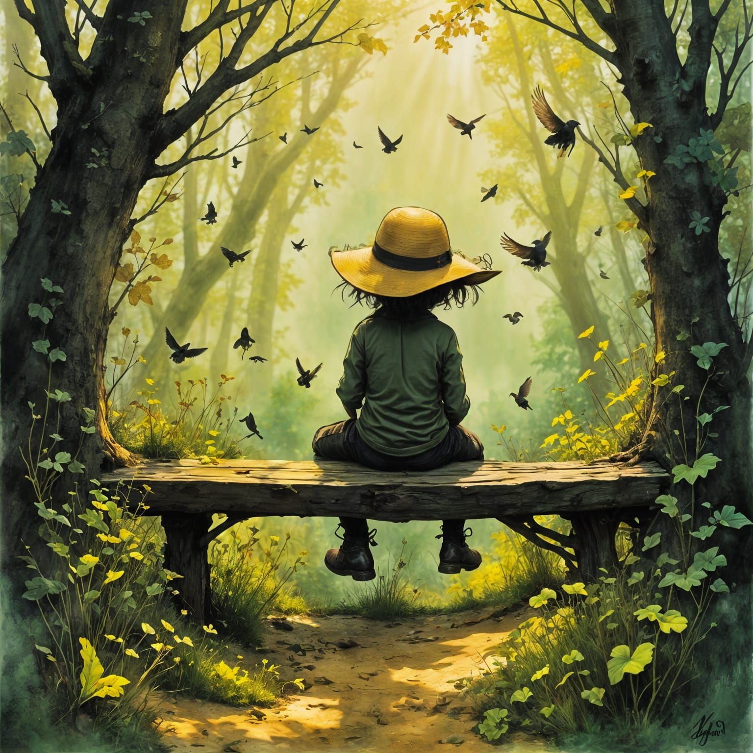 <lora:Aquatilis:1.0> Peace in the Forest