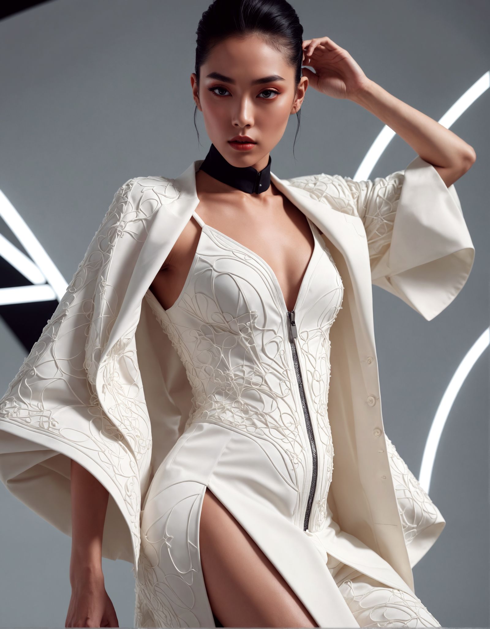 Sculptural 3D Printed Fashion in Pastel Hues