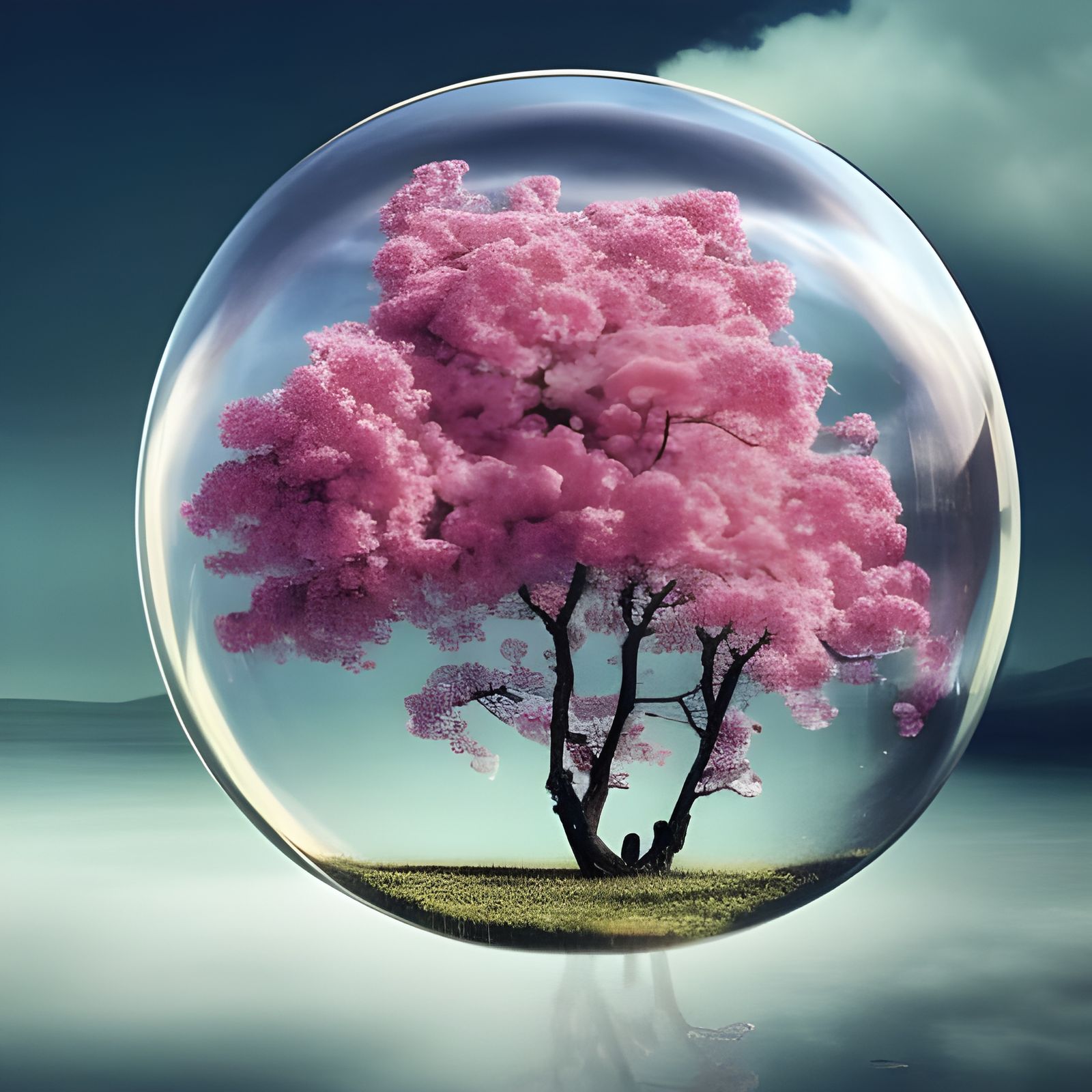 Sakura in a Bubble: Digital Matte Painting