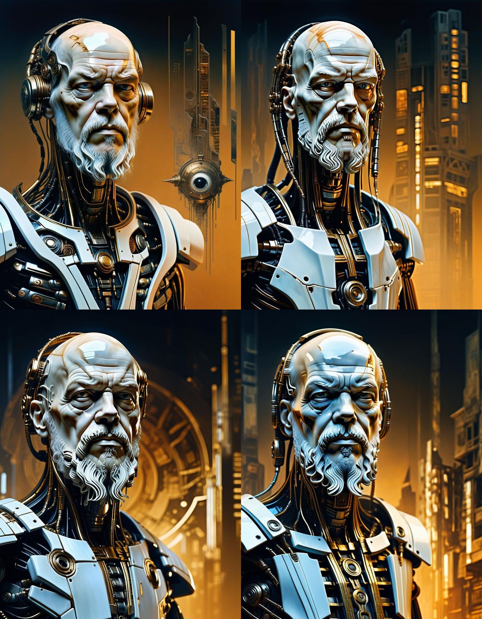 Gothic Cyborg Socrates: A Masterpiece of Dark Philosophy