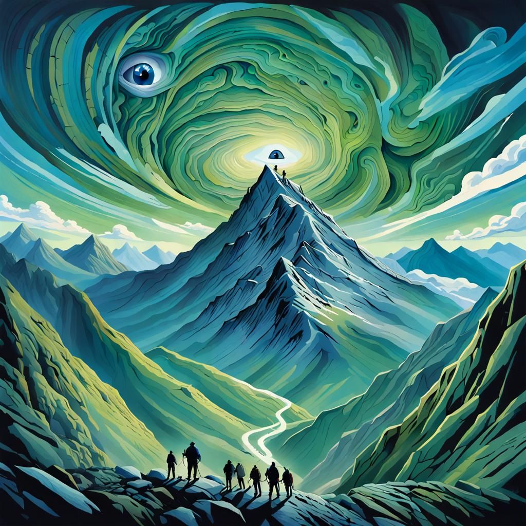 Mystical Mountain Eye Watches Over Mountaineers