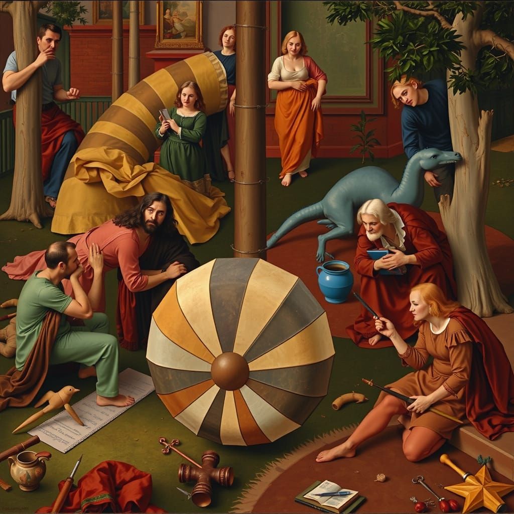 Abstract Geometric Curves and Spirals in Mathematical Art