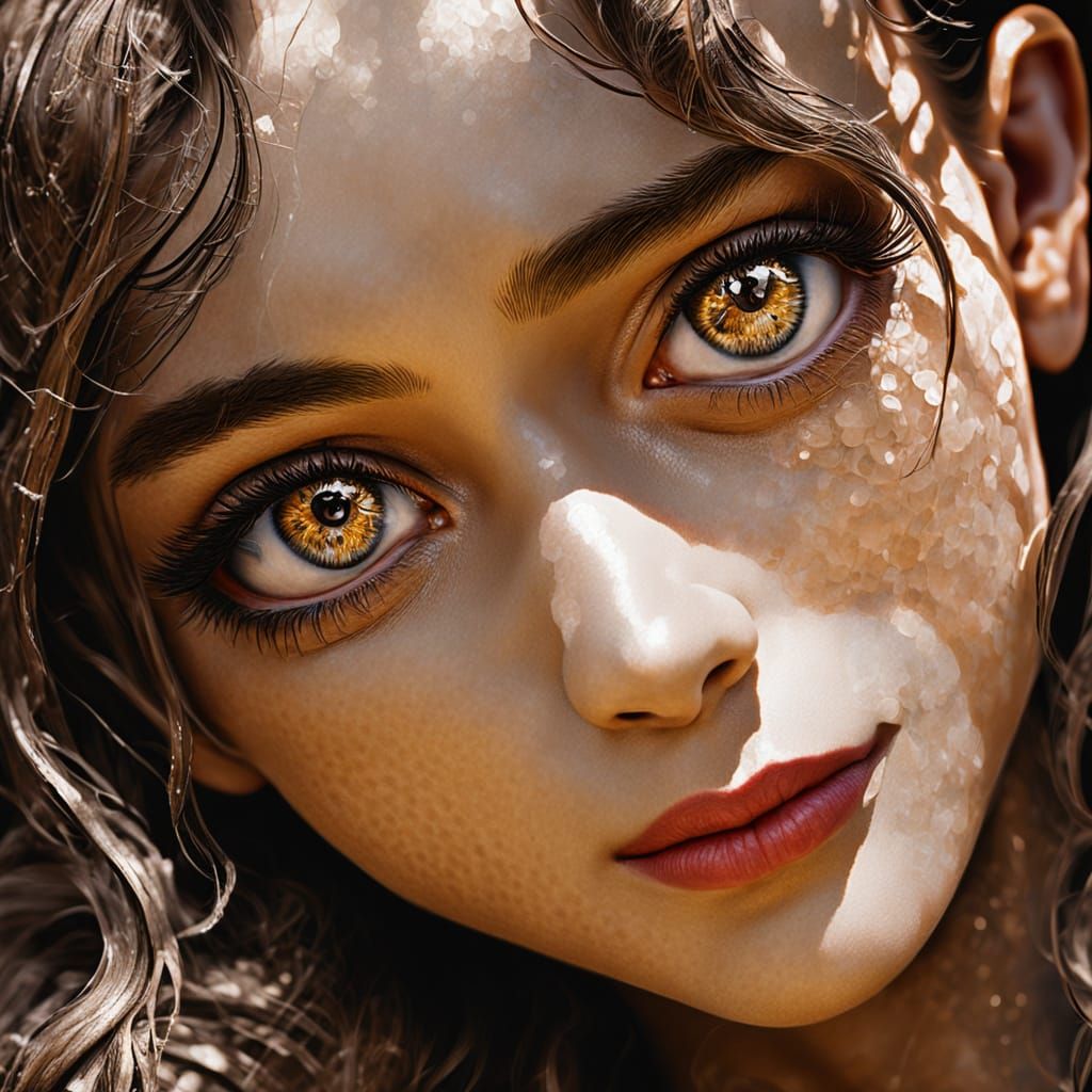 Glowing Youthful Portrait in Oil Painting Style