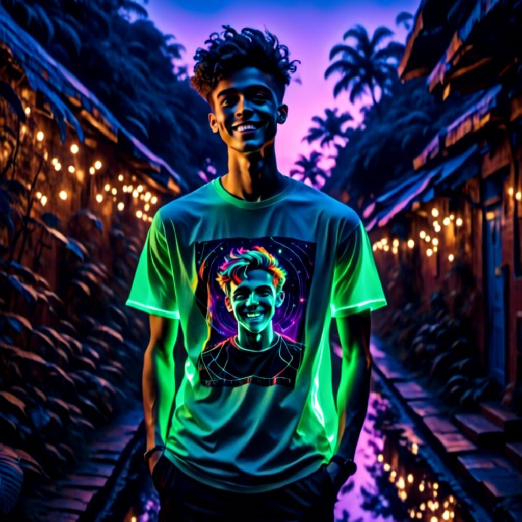 Testing my LoRA: Glowing dress