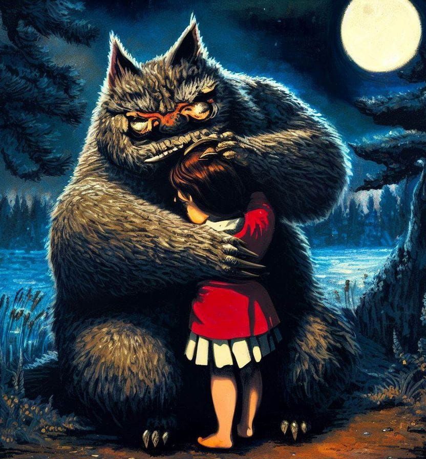 Kind Comforting Werewolf Character