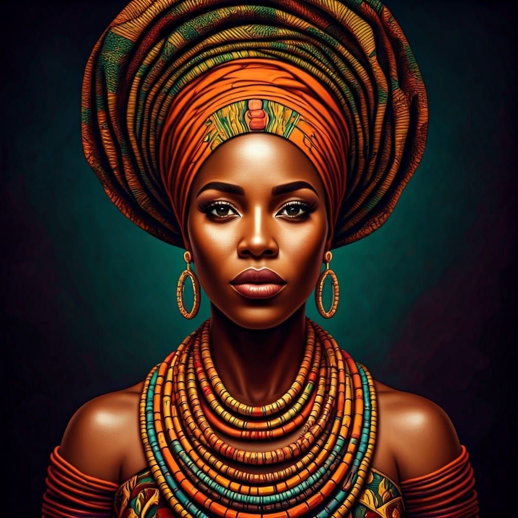 Vibrant African Pop Art Portrait