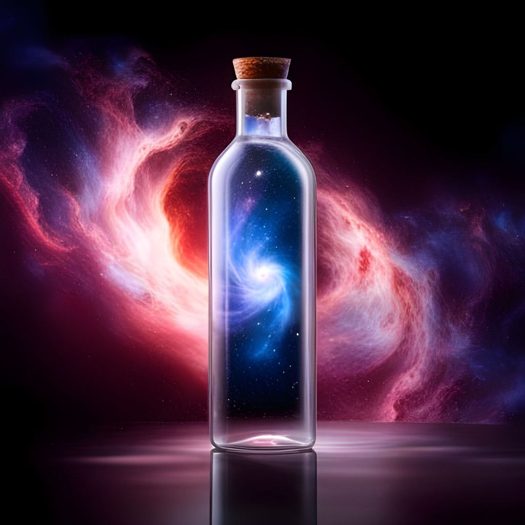 Nebula Galaxy in a Bottle: Cosmic Art
