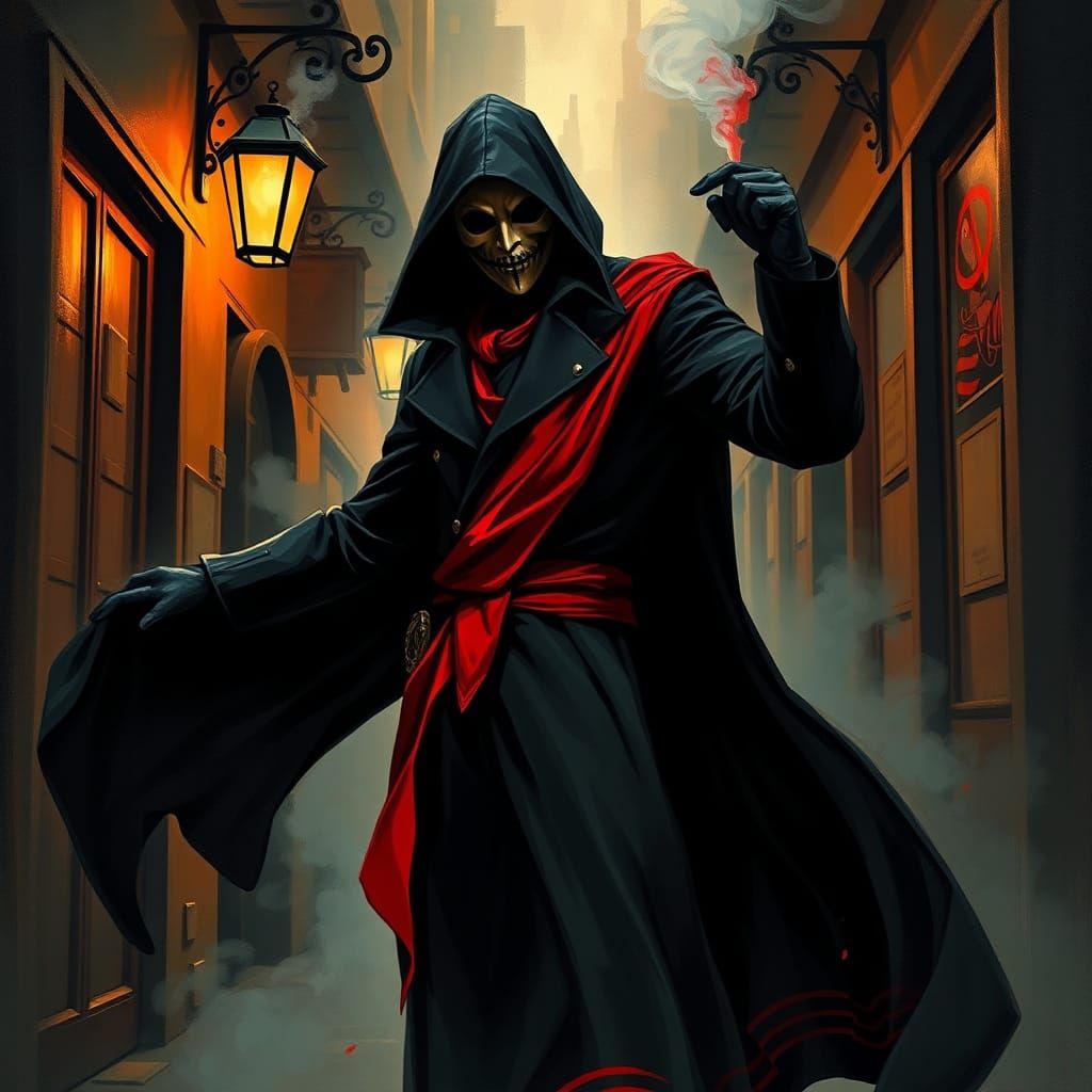 Anarchist Avenger in Lautrec-Style Vintage Poster