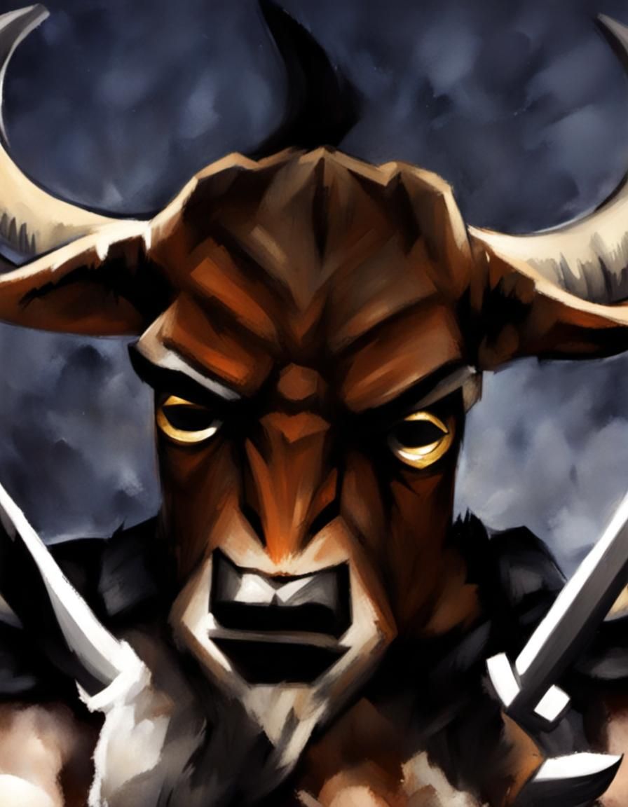 Minotaur Hero in Underground Realm