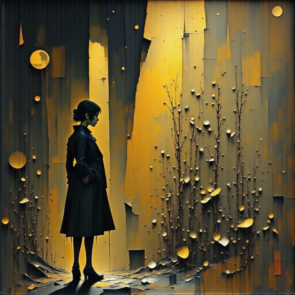 Noir Woman in High Heels in Boudoir