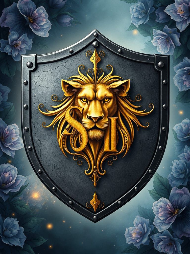 Regal Fantasy Monogram in Distressed Shield