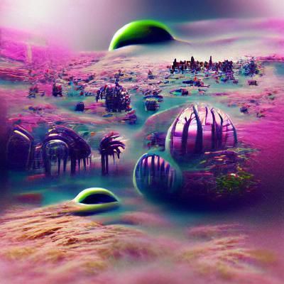 Exotic Cloud Formations on Distant Alien Planet