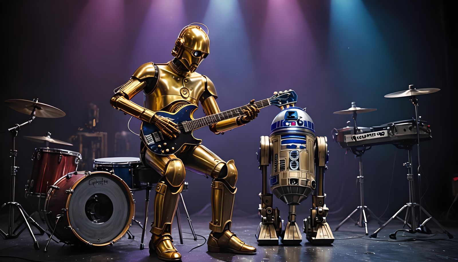 C3PO and R2D2: Droid Rockers in Concert