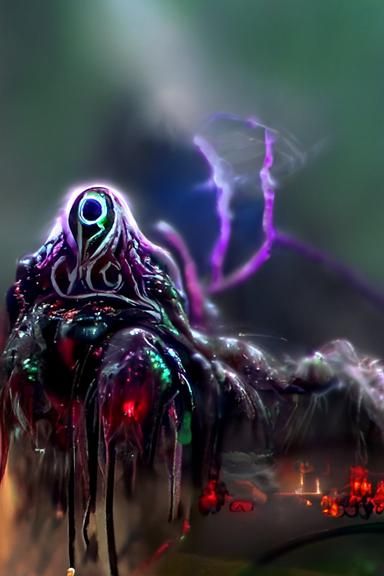 Eldritch God of Fear Concept Art in 8k
