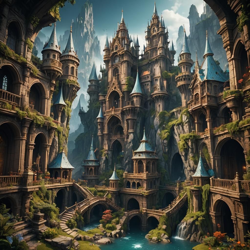 Fantastical Matte Painting with Intricate Details