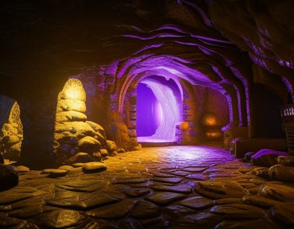 Dark Dungeon Cell with Iron Bars in Grimcore Style