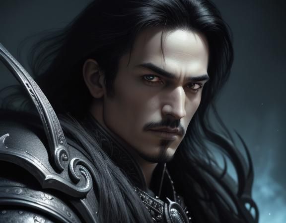 Dark Fantasy Necromancer in Photorealistic Style