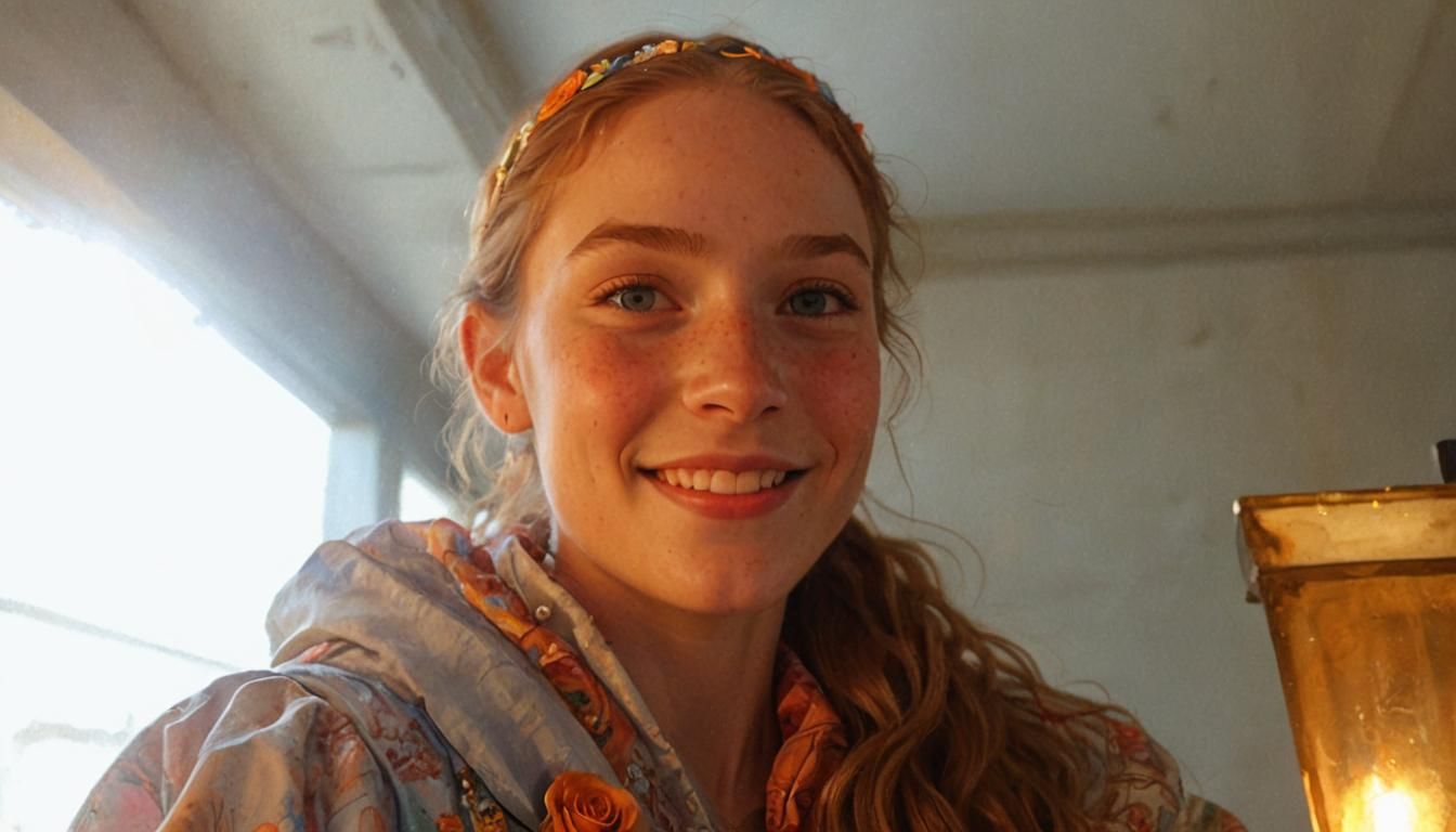 Fantasy Princess Portrait with Rose Headband