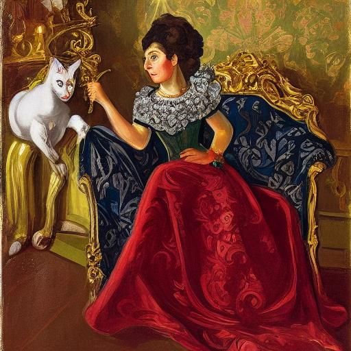 Vampire in Ballroom Portrait as Fauvist Expressionism