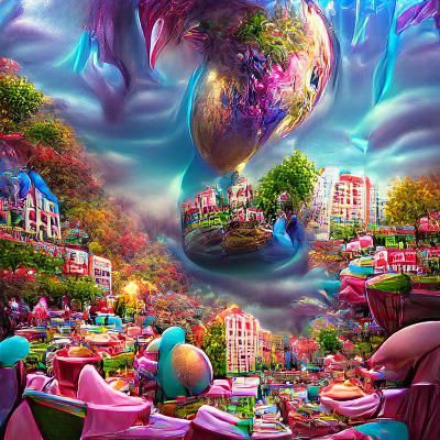 Poltergeist's Mess: A Wonderland Artwork in 8K 3D