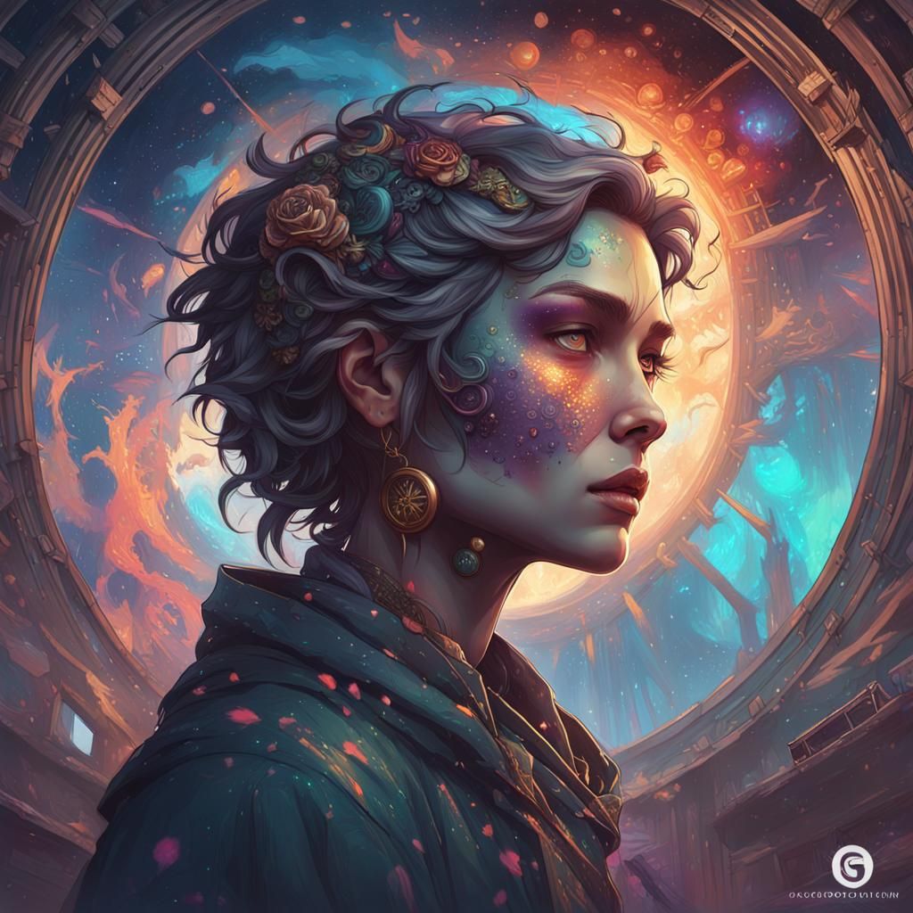 Surreal Portrait with Dynamic Lighting