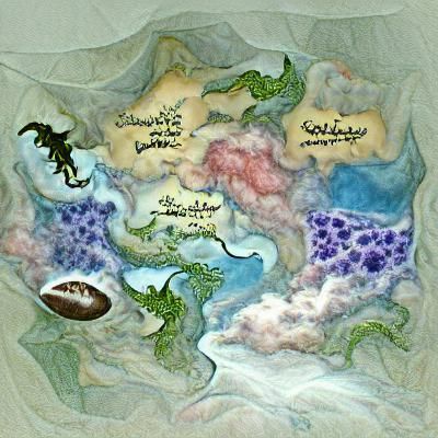 Blank Fantasy Map on Old Parchment
