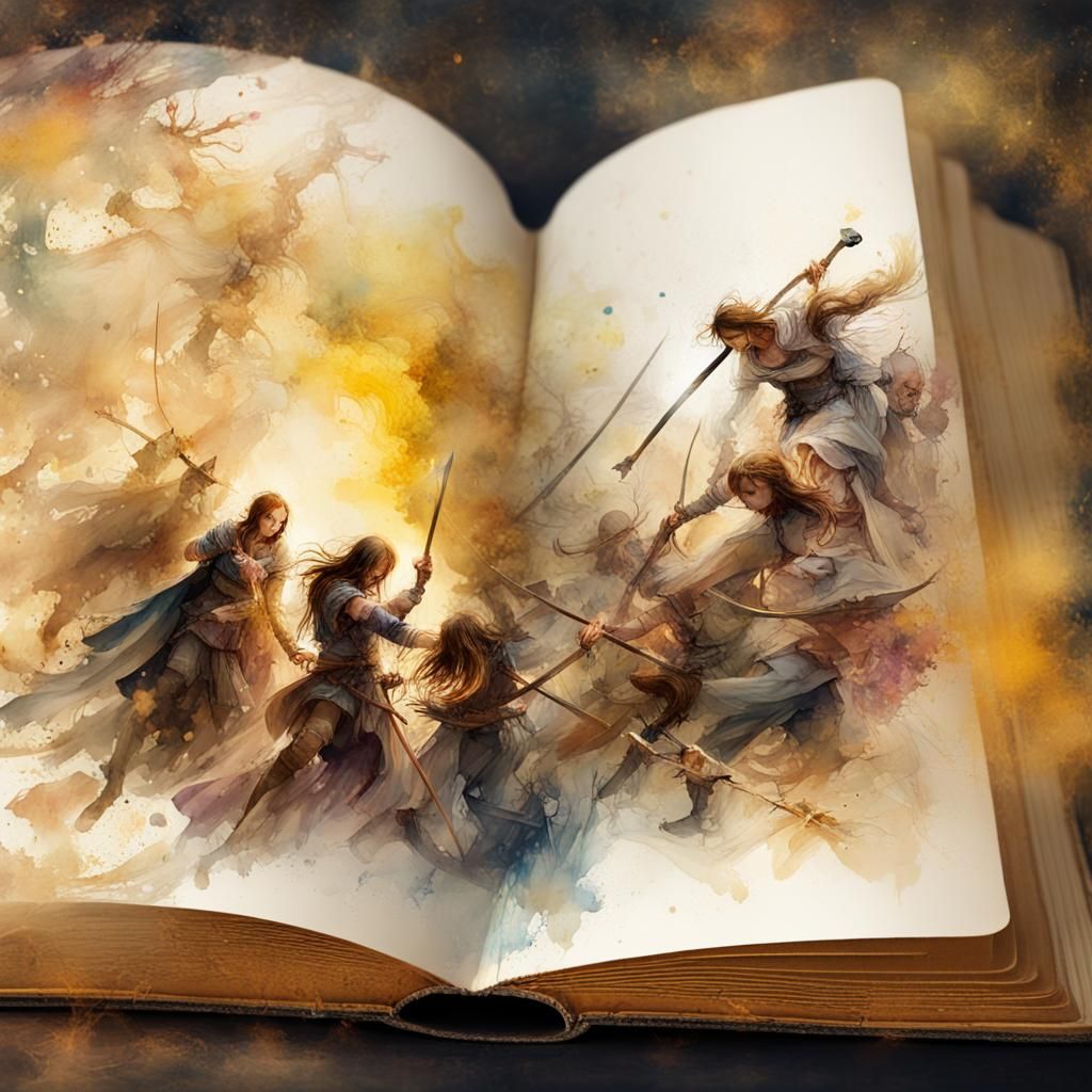 Disintegrating Book Reveals Medieval Battle in Watercolor