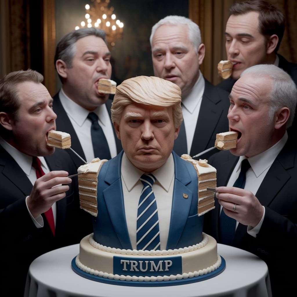 Donald Trump Cake Bust in Hyperrealistic Style