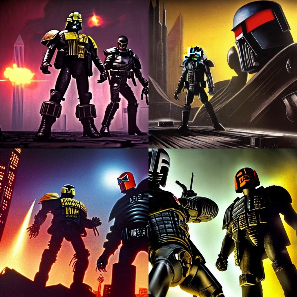 Judge Dredd vs Judge Death in Apocalyptic Mega City