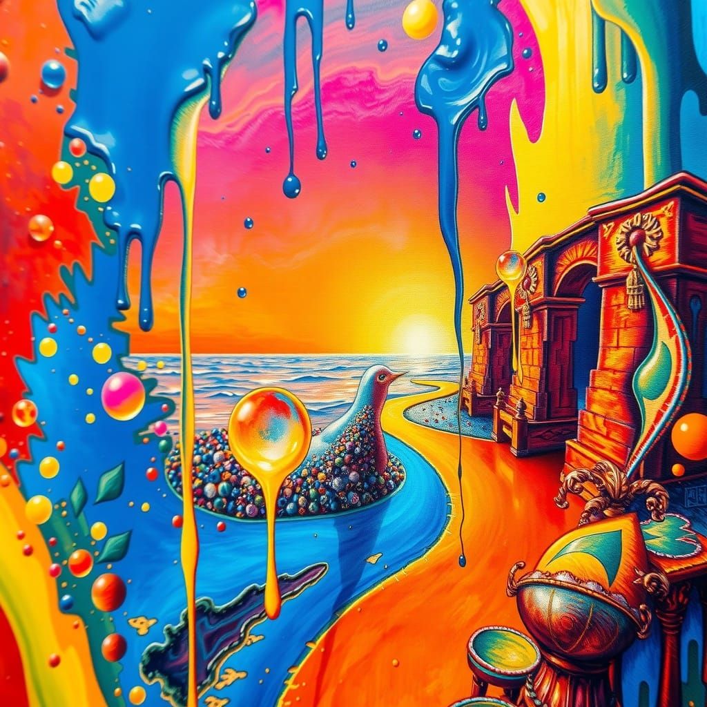 Surreal Oil Painting in Style of Salvador Dali