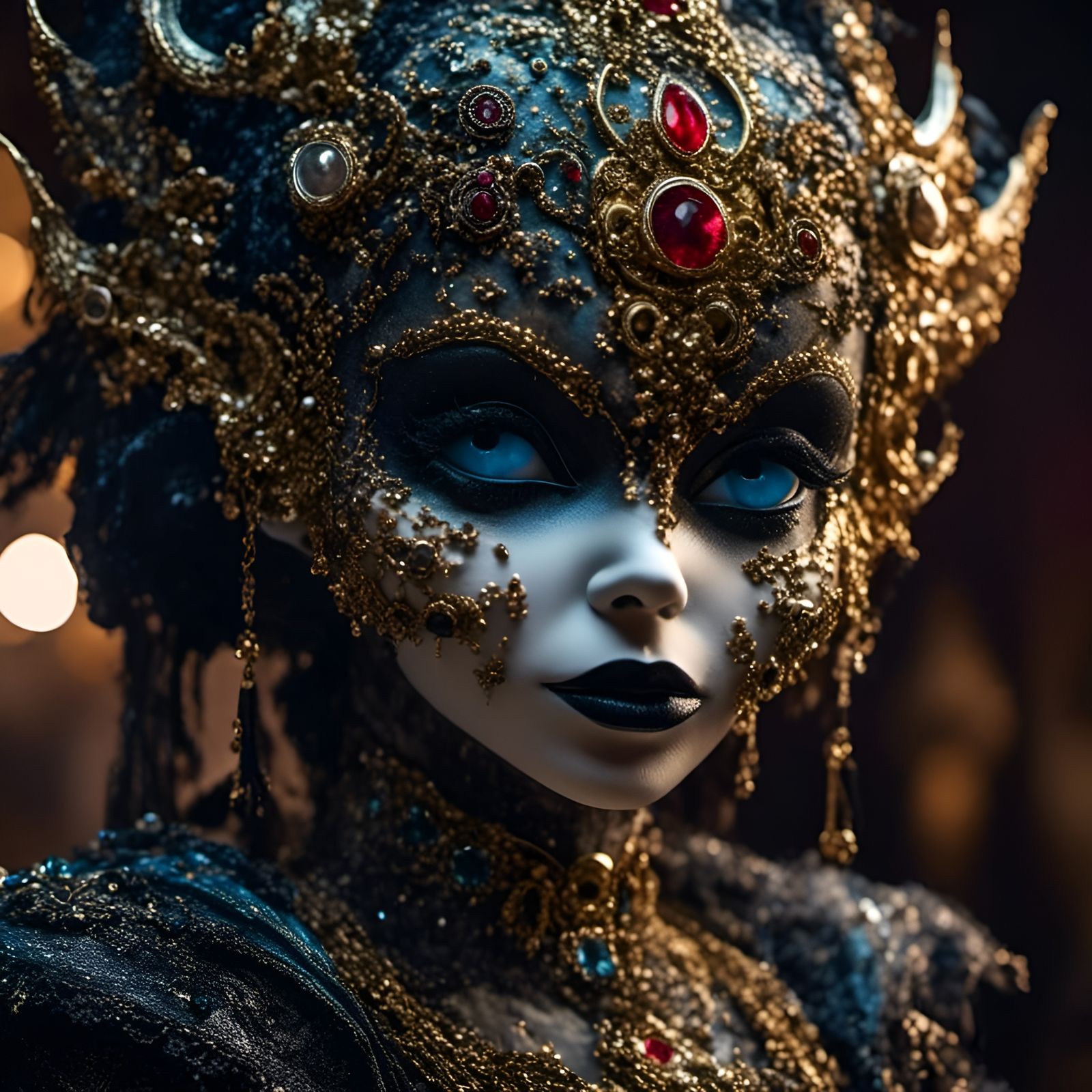 Gothic Disney Character Portrait in Ultra-RTX Style