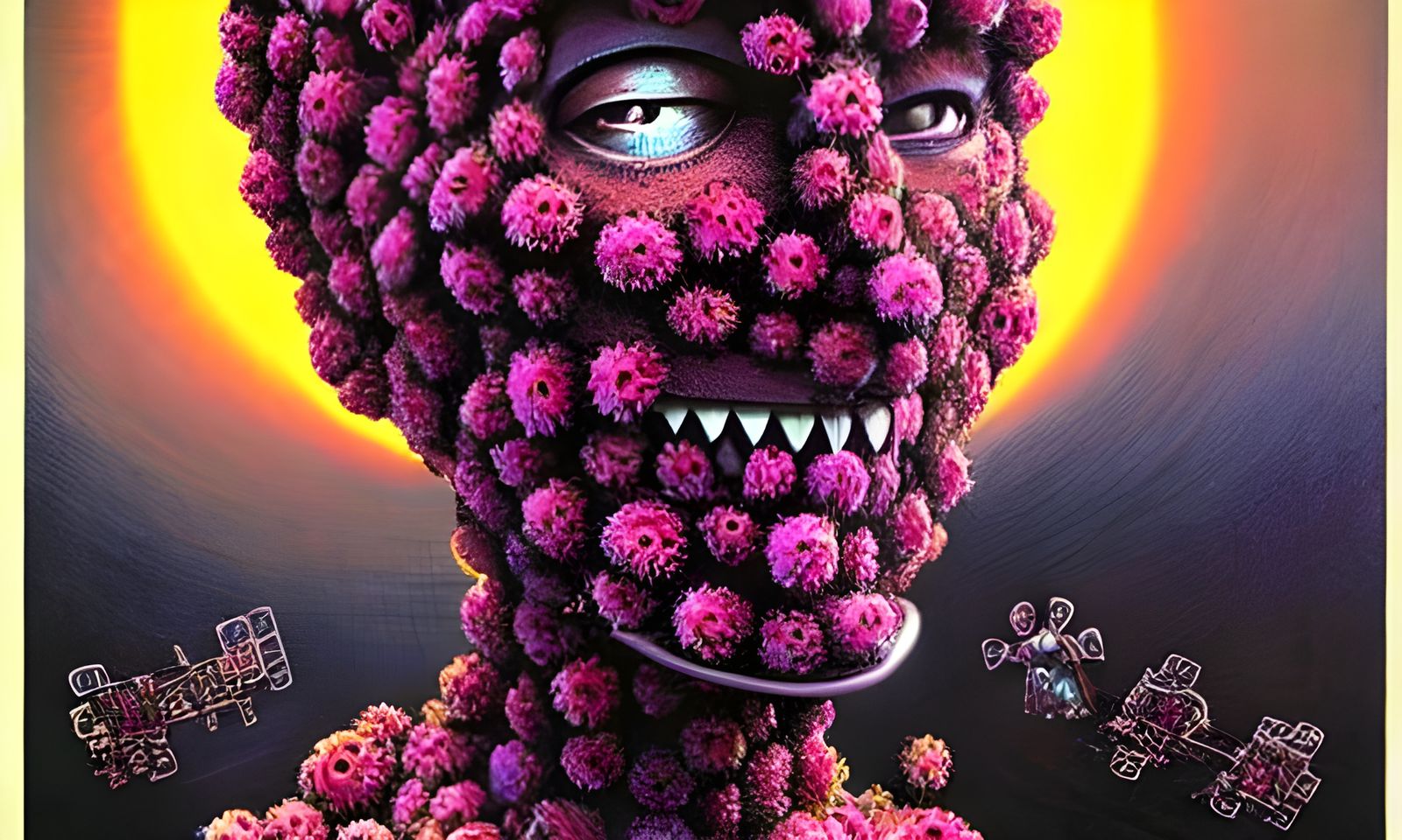 Floral Robot in Post-Apocalyptic Landscape