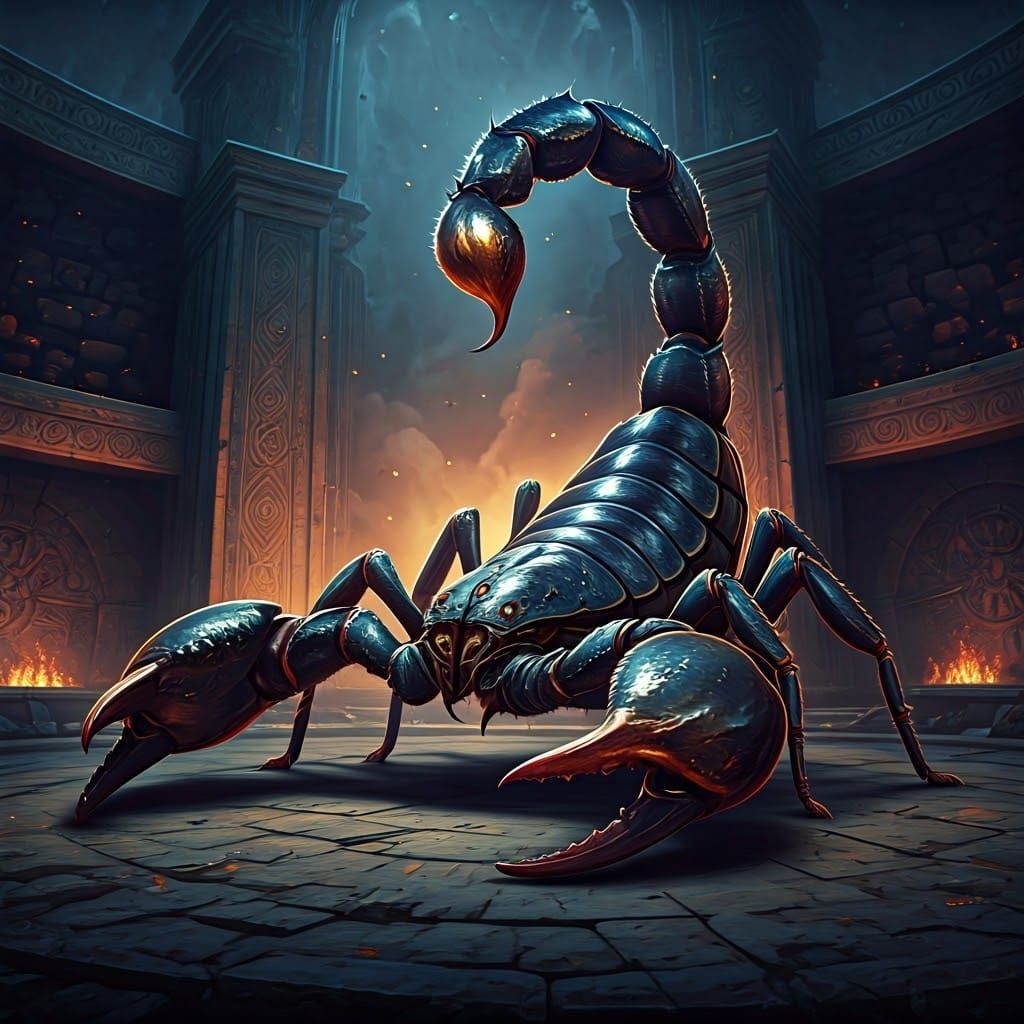Mystical Scorpion Warrior in Fantasy Arena