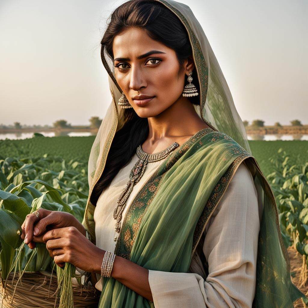 Pakistani Woman- Rural/Farm life in the province of Sindh, Pakistan