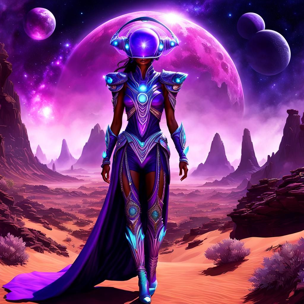 Gypsy Lady on Alien Planet in Dreamlike Stardress