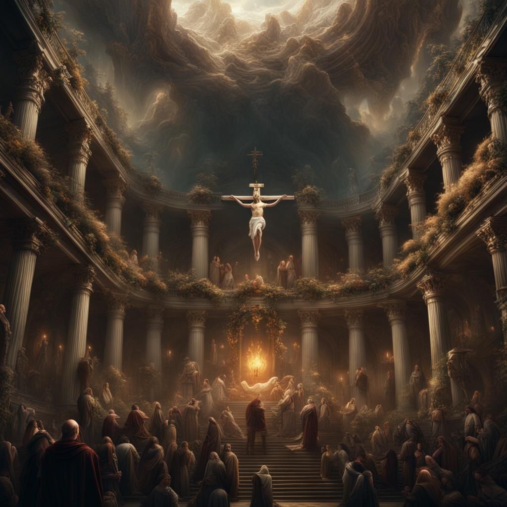 Epic Rebirth of Christ: Dramatic Digital Painting