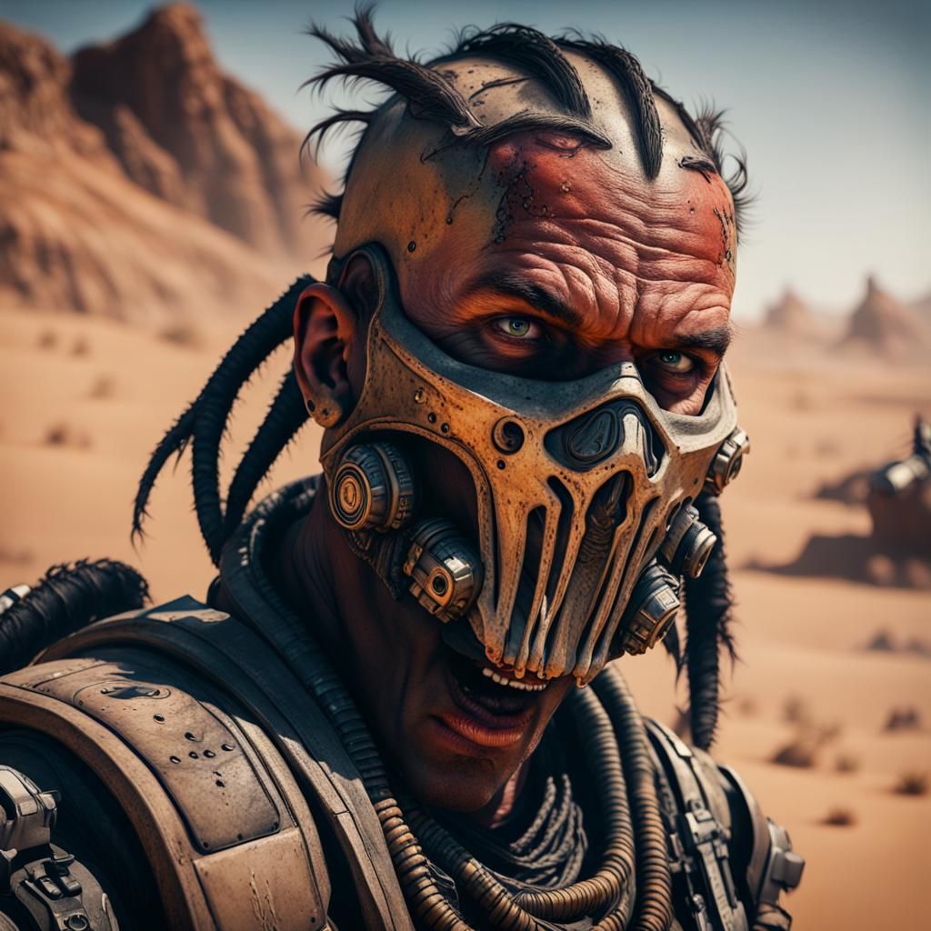 Far Future Warrior on Desert Planet