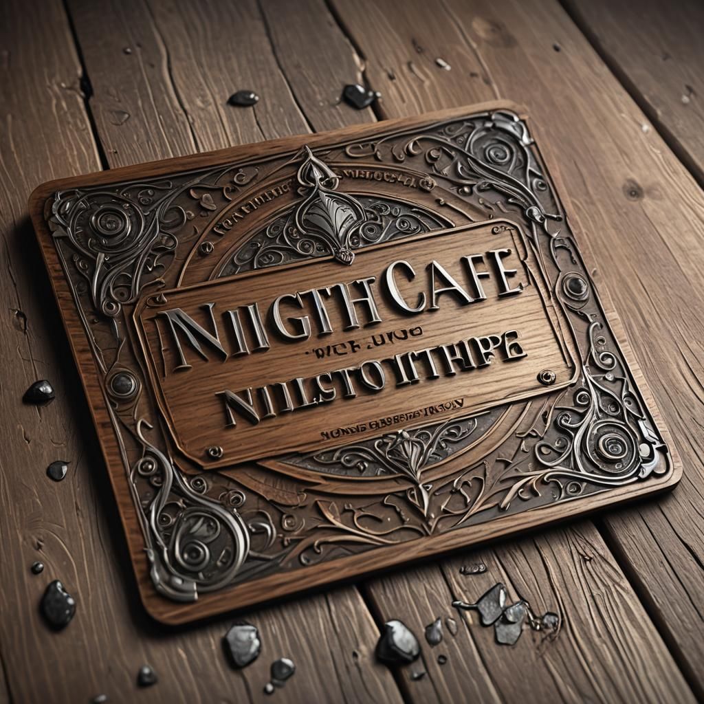 Engraved Wooden ID Card with Silver Letters