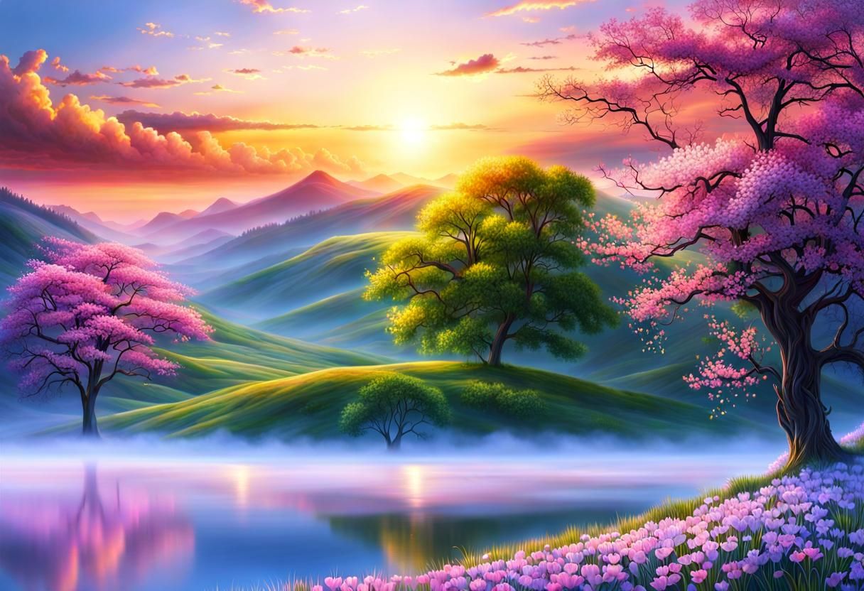 Spring Sunset: Love, Forgiveness, Joy, and Peace