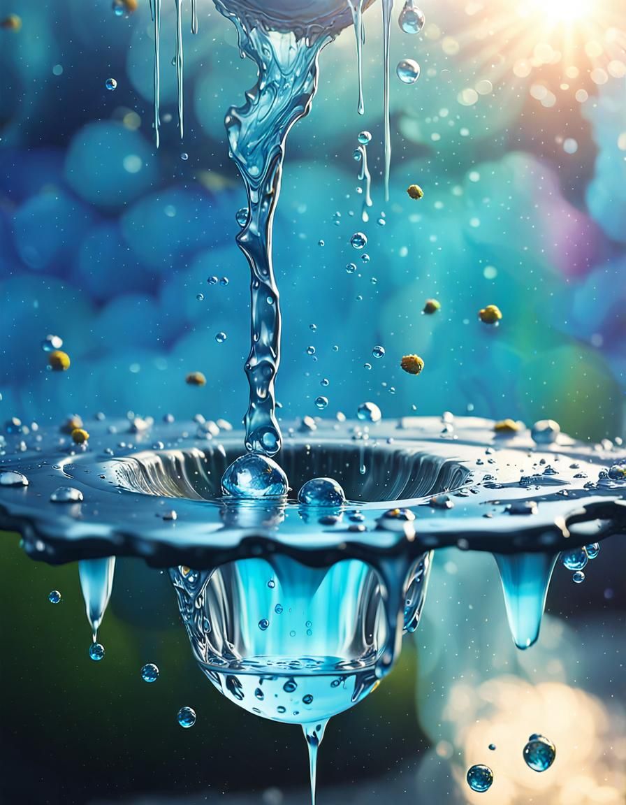 Water Drop in Graffiti Art Style