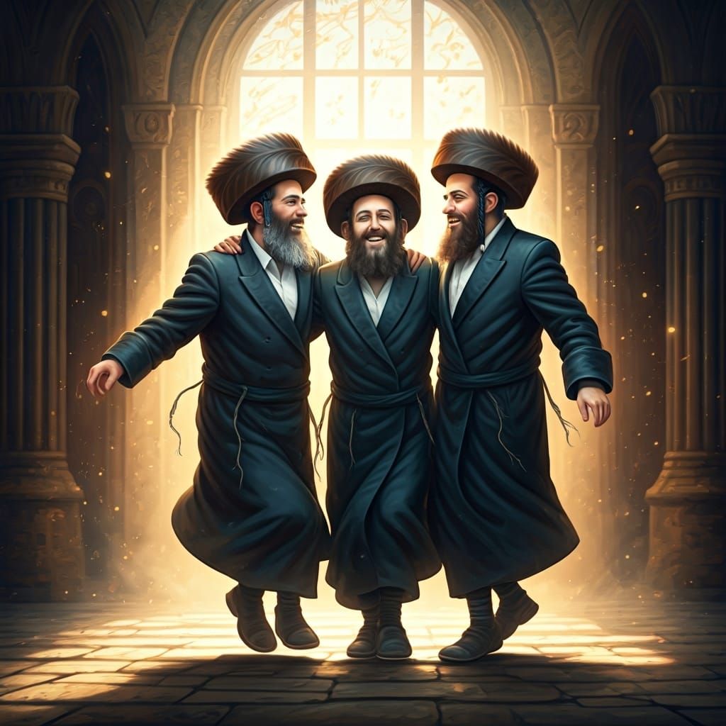 Joyful Hasidic Dance in Ancient Synagogue