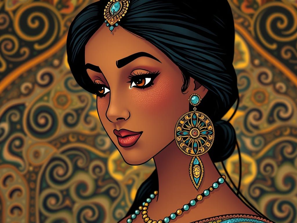 Jasmine's Tessellated Earrings in Golden Ratio Harmony