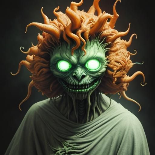 Eldritch Garfield on Throne in Dark Fantasy Style