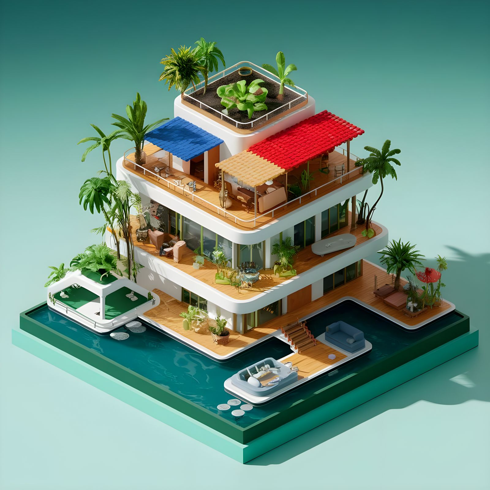 Eco-Friendly Urban Megastructure Complex as a Waterfront Dio...