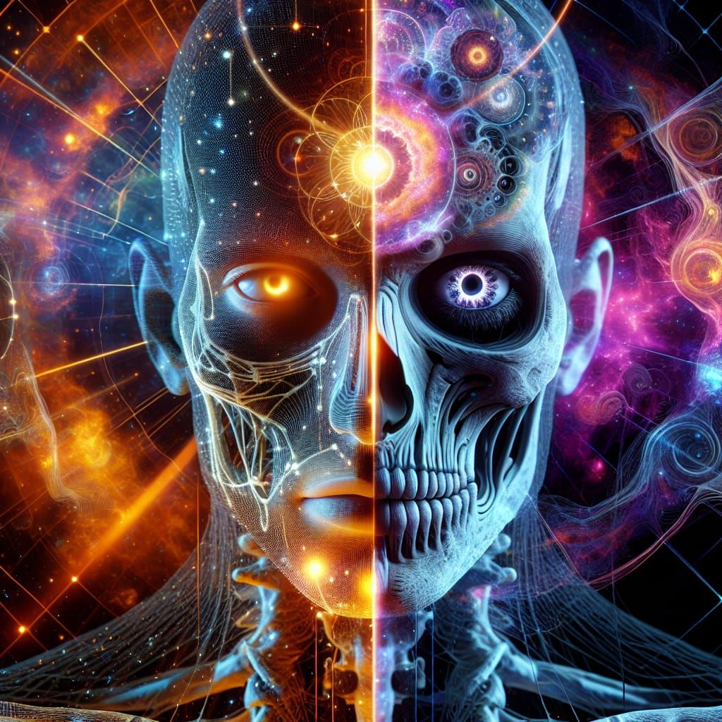 Surreal Skeletons: Positive and Negative Energy Synergy