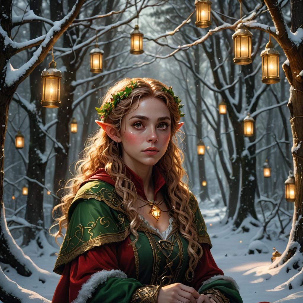 christmas elf girl