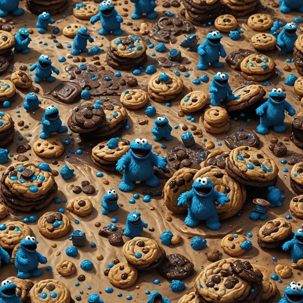 Cookie Monster War: Detailed Matte Painting