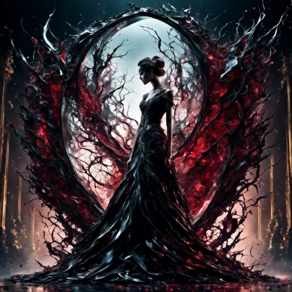 Dark Fantasy: Shattered Mirror Reflection