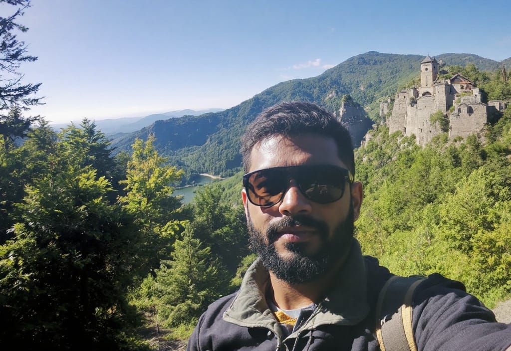 On Holidays visiting Castle Wolfenstein in the Bavarian Alps, Austria.