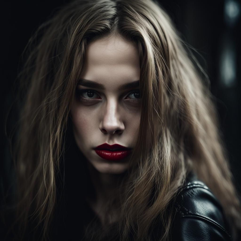 Angel with Black Wings in Luxurious Setting